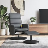 Maison Chic masažni naslanjač - Relax naslanjač s stolčkom za noge siv iz umetnega usnja, (22061156) | Shoptok.si