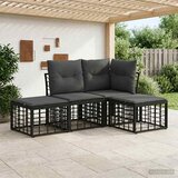  Set vanjskih sofa Crna Poliester | shoptok.hr