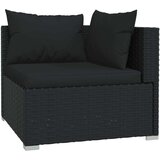  Trosjed od poliratana s jastucima crni | shoptok.hr