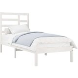  Okvir za krevet masivno drvo bijeli 90x190 cm 3FT jednokrevetni | shoptok.hr