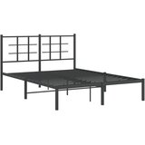  Metalni okvir za krevet s uzglavljem crni 140x200 cm | shoptok.hr