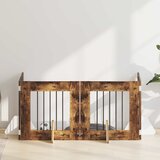  Vrata za pse s postoljem 4 pcs Dimljeni hrast 60 x 60 cm | shoptok.hr