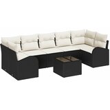  Sjedeća garnitura za vrt 8 pcs Crna i Krema 289 x 124 x 69 cm | shoptok.hr