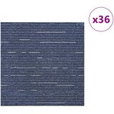  Tepih pločica Prugasta Plava 50 x 50 cm 36 pcs PP i bitumen | shoptok.hr