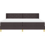  Postelja z vzmetnico Temno rjava 200 x 200 cm Poliester, (5000123889) | Shoptok.si