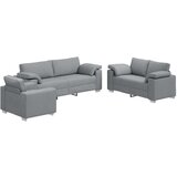  Set trosjeda od 3 dijela s jastucima svijetlosive boje | shoptok.hr