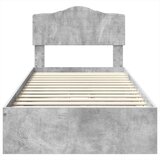  Krevet s od storage Betonski sivi 90 x 190 cm Konstruirano drvo | shoptok.hr