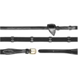 Dyon D-Collection - 5/8 (16 mm) pletene vajeti z 9 usnjenimi mostički, Full - Črna | Shoptok.si