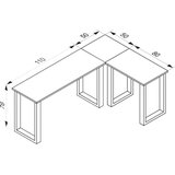 MID.YOU Kotna Pisalna Miza Lona, Hrast | Shoptok.si