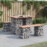 vidaXL Vrtna gabionska klop 100x70x72 cm trden les douglas Cene