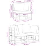 vidaXL Kompleti zunanjega pohištva z blazino z blazino 2 pcs Črna in anthracit | Shoptok.si