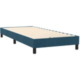 Box spring krevet s madracem tamnoplavi 80x220 cm baršunasti | shoptok.hr