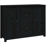  Komoda crna 100 x 35 x 74 cm od masivne borovine | shoptok.hr