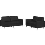  2-dijelni set sofa s jastucima crni od umjetne kože | shoptok.hr