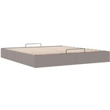 vidaXL Otomanski posteljni okvir brez vzmetnice taupe 200x200 cm blago, (21670821) | Shoptok.si