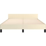  Okvir za krevet s uzglavljem krem 140x200 cm od umjetne kože | shoptok.hr