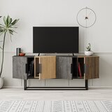 Marckeric Smeđa/u prirodnoj boji TV komoda u dekoru hrasta 140x55 cm Titan – | shoptok.hr