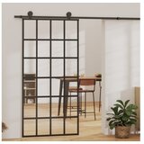 Klizna vrata od stakla ESG i aluminija 102 x 205 cm crna | shoptok.hr