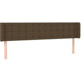 Maison Chic Vzglavna omarica - Nočna omarica - Posteljna omarica z ušesi temno rjavo 203x16x78/88 cm blago, (21710054) | Shoptok.si