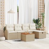  6-dijelni vrtni set kauča s jastučićima bež Poli ratan | shoptok.hr
