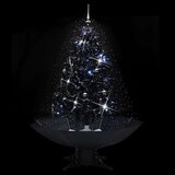 vidaXL Novoletna jelka s sneženjem in podstavkom črna 140 cm PVC, (20579805) | Shoptok.si