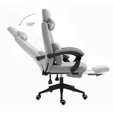 Timeless Tools Ergonomski pisarniški stol s naslonjalom za glavo, nastavljivim podnožjem in nagibnim naslonjalom - svetlo siva, (5000262176) Cene
