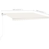  Tenda na ručno uvlačenje sa stupovima 4 x 3 m krem | shoptok.hr