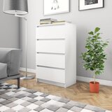 vidaXL Komoda bela 60x35x98,5 cm iverna plošča Cene