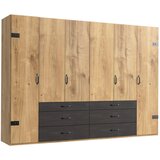 MID.YOU omara s klasičnimi vrati, barve grafita, barve hrasta | Shoptok.si