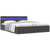 Furnova Dvižni posteljni okvir LED temno sivo blago 160x200 cm, (21943969) | Shoptok.si