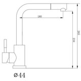 Metalac slavina za sudoperu LUX S GRAFIT | ePonuda.com