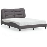 The Living Store Postelja z vzmetnico siva 140x200 cm umetno usnje - Postelja, (21611336) | Shoptok.si