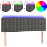  LED uzglavlje tamnosivo 144x5x78/88 cm baršunasto | shoptok.hr