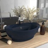  Luksuzni ovalni umivaonik mat tamnoplavi 58,5 x 39 cm keramički | shoptok.hr