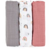 Petite&Mars Moussy platnene pelene Rose Rainbows 68 x 68 cm 3 kom | shoptok.hr
