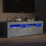 The Living Store TV omarica z LED lučkami betonsko siva 120x35x40 cm - TV Omarica, (21375235) Cene
