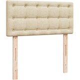  Otomanski okvir kreveta s madraca krem 90x190cm od tkanine | shoptok.hr