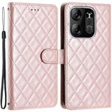 INORCO Za Tecno Pop 7 Pro 4G šivanje črte Rhombus usnjena torbica denarnica stojalo odporen na udarce ovitek za telefon, (22035294) | Shoptok.si