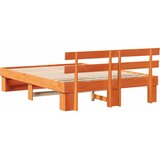  Krevetna konstrukcija s uzglavljem Vosak smeđa 150 x 200 cm | shoptok.hr