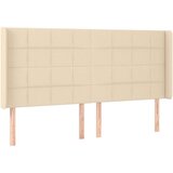  Uzglavlje s ušima krem 203x16x118/128 cm od tkanine | shoptok.hr