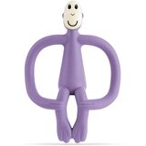 Matchstick monkey Teething Toy and Gel Applicator grizalo s krtačko 2v1 Purple 1 kos | Shoptok.si