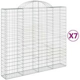  Lučne gabionske košare 7 kom 200x50x180/200cm pocinčano željezo | shoptok.hr