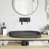 vidaXL Sudoper Siva (55-65) x (40-50) x 6 cm Rijeka kamen | shoptok.hr