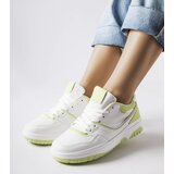 Gemre White and green Barrette sneakers Cene