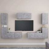 7-dijelni set TV ormarića siva boja betona od iverice | shoptok.hr