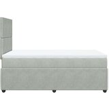 vidaXL Box spring postelja z vzmetnico svetlo siva 120x190 cm žamet | Shoptok.si