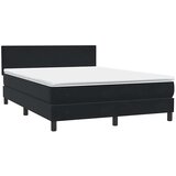 Box Spring krevet s madracem i LED crni 160x210 cm baršunasti | shoptok.hr