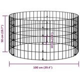  Okrogel gabion pocinkano jeklo Ø100x50 cm, (20767009) | Shoptok.si