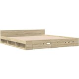  Okvir za krevet s ladicama boja hrasta 180x200 cm | shoptok.hr