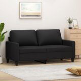 The Living Store Dvosed črna 140 cm umetno usnje - Kavč Dvosed, (21661481) | Shoptok.si